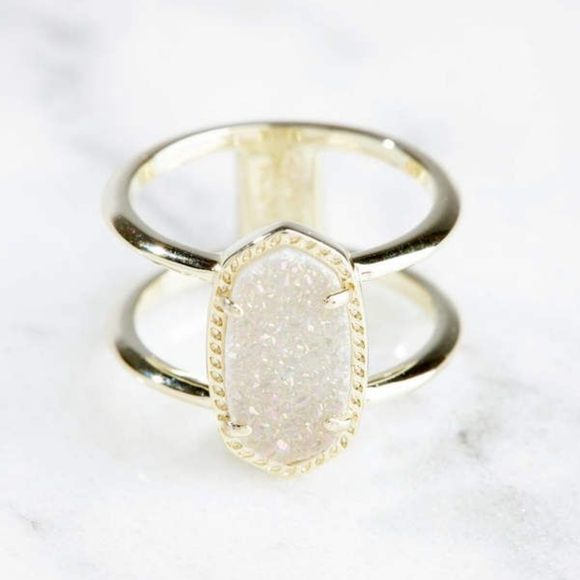 Kendra Scott Jewelry - EUC! KS Elyse Gold Drusy Ring